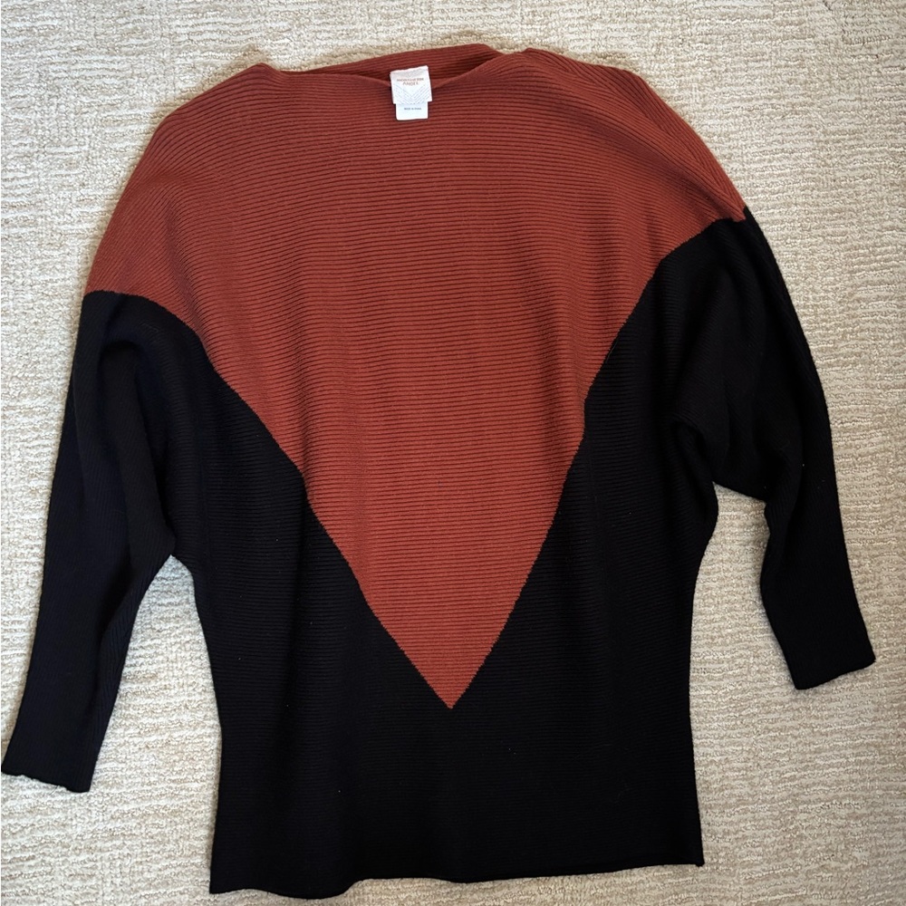 Loft Red and Black Sweater